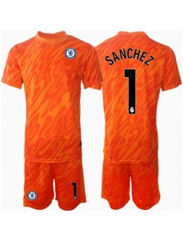 Chelsea Robert Sanchez #1 Torwart Heimtrikotsatz für Kinder 2024-25 Kurzarm (+ Kurze Hosen)